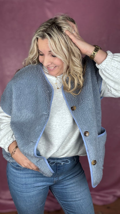 Teddy Easy gilet - Blauw