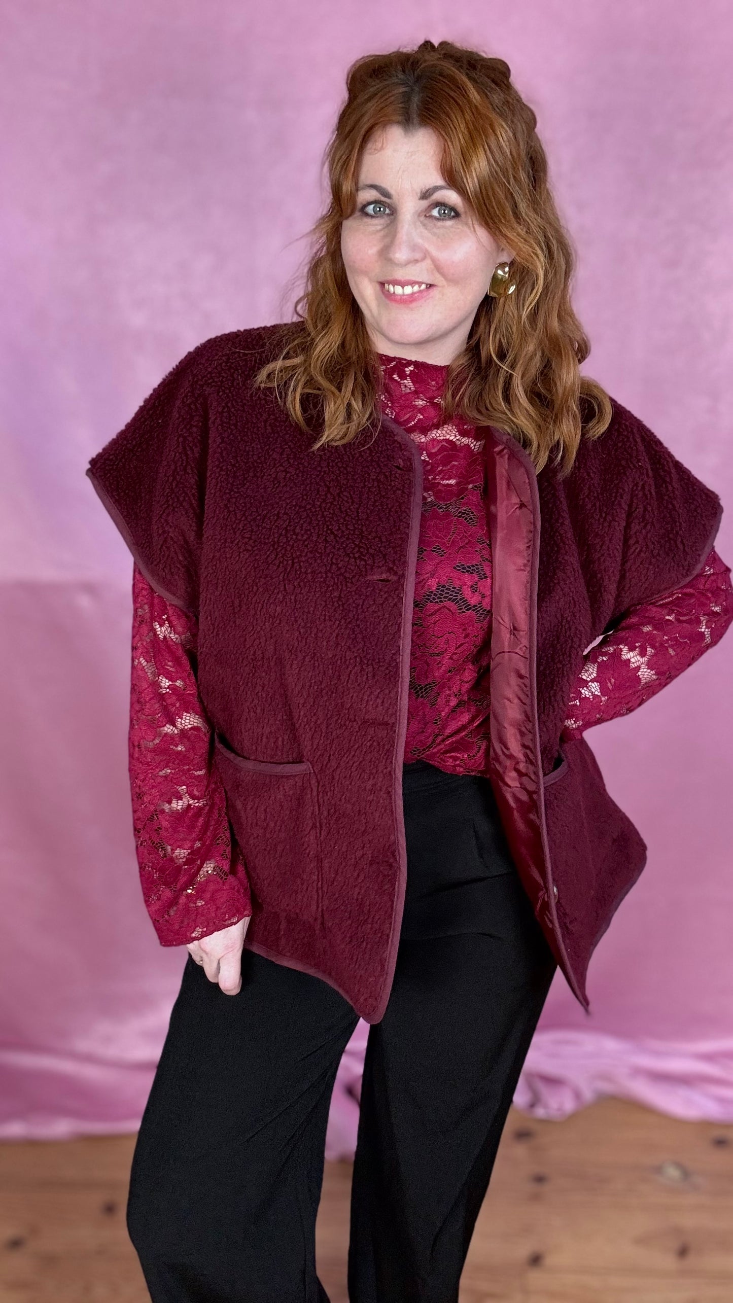 Teddy Easy gilet - Bordeaux