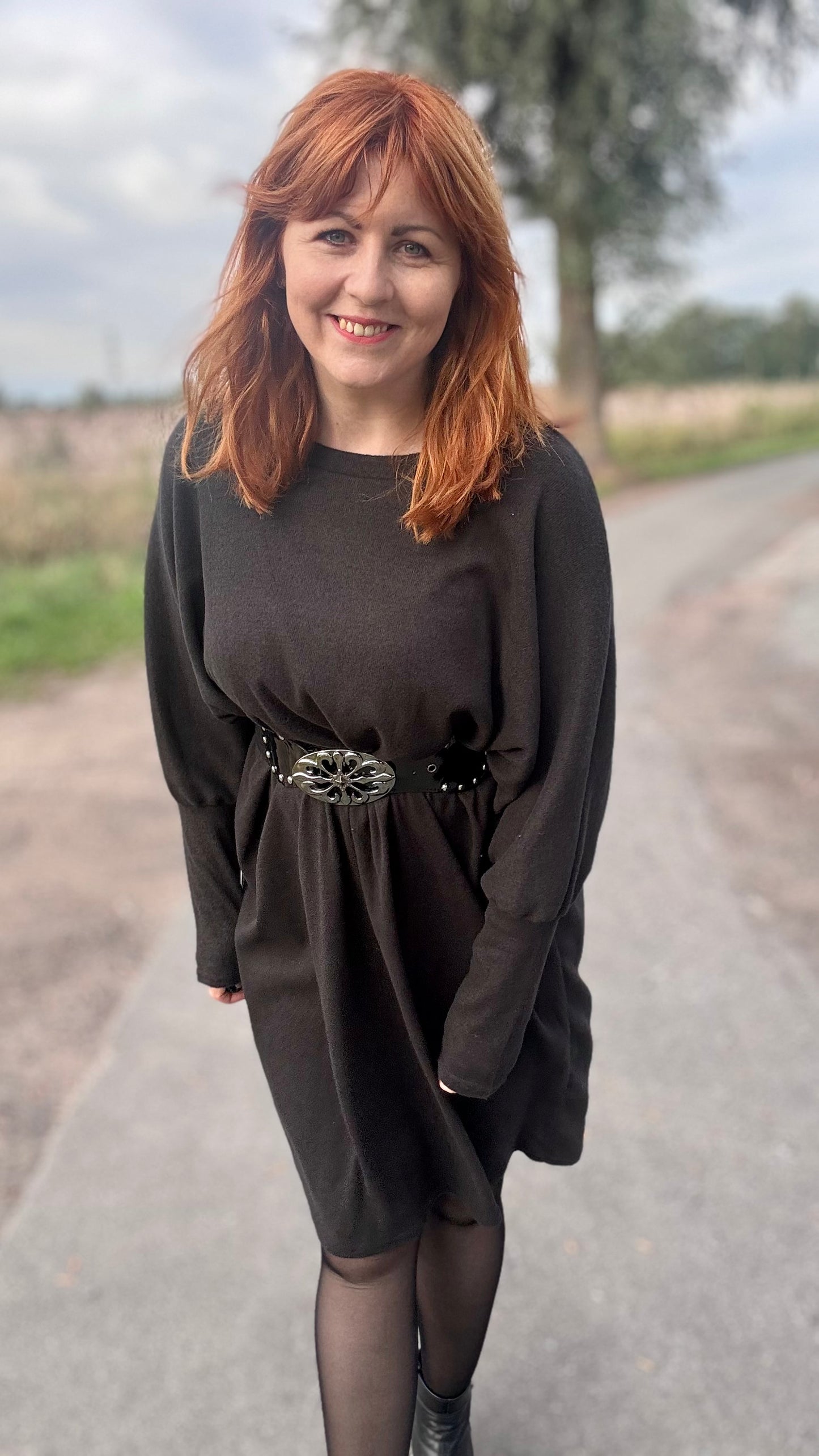 Lounge luxe jurk - zwart