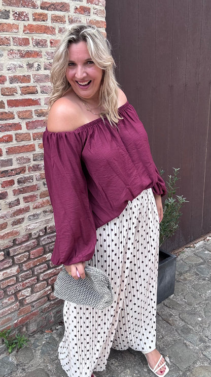Umnia blouse - Wijnrood