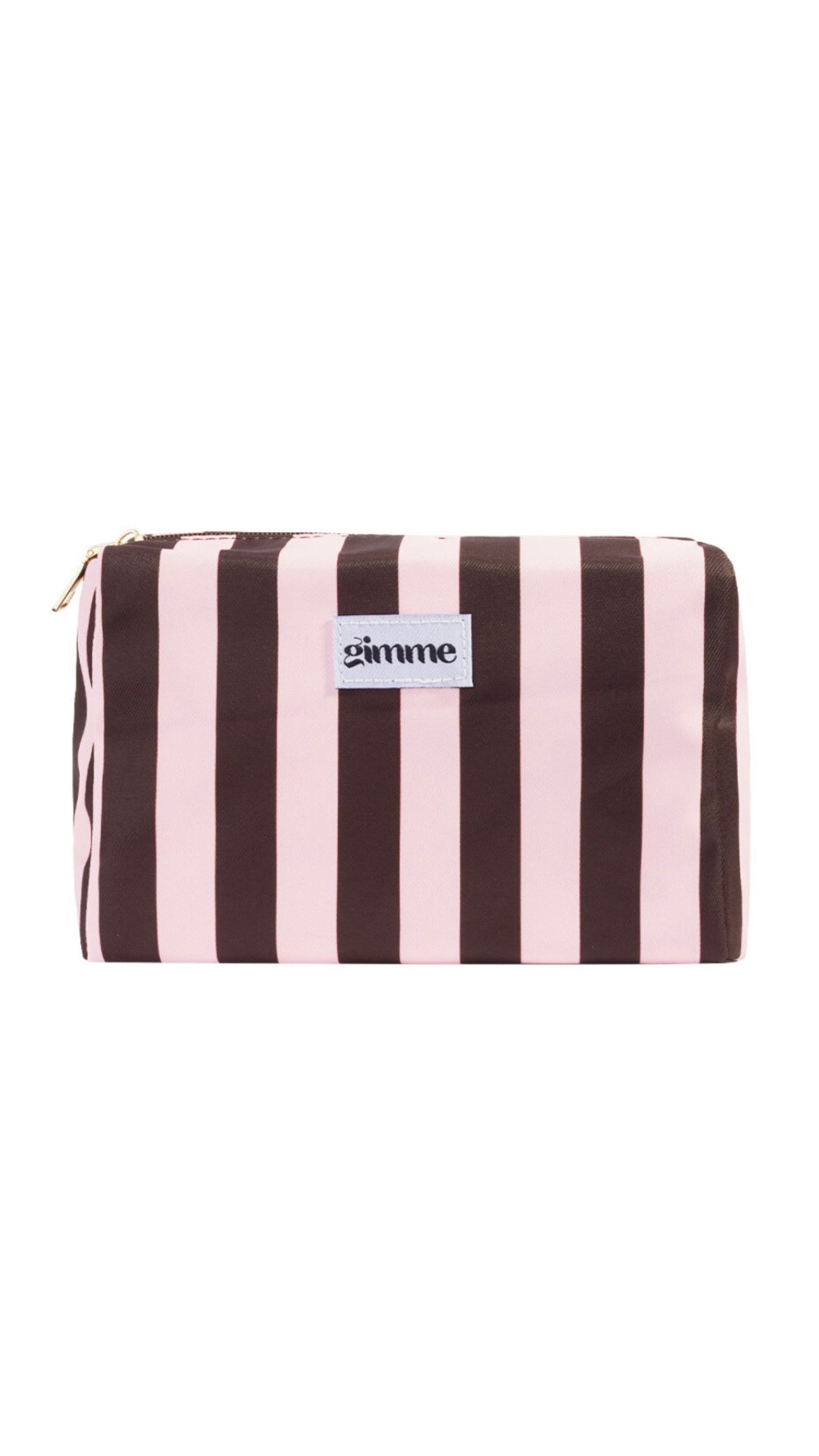 Make-up tas stripes - lila/choco