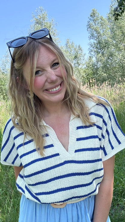 Riva polo - Wit/Blauw