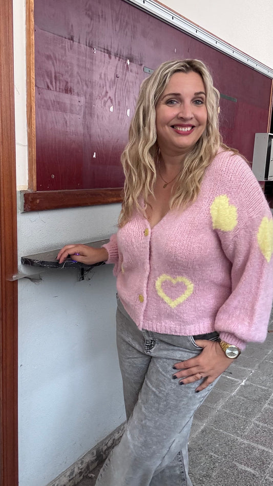 Love cardigan - roze