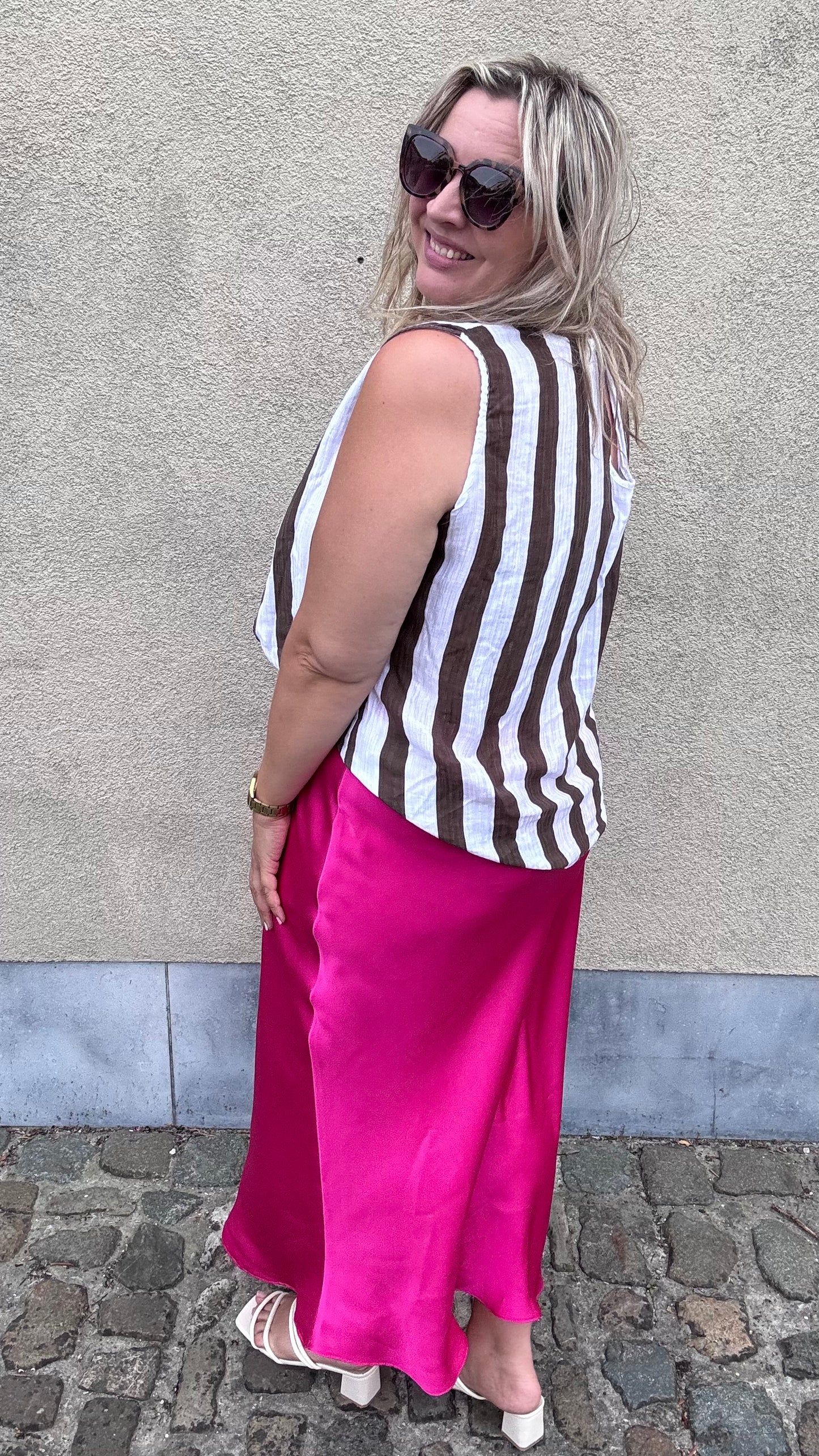 Silky muse rok - Fuchsia