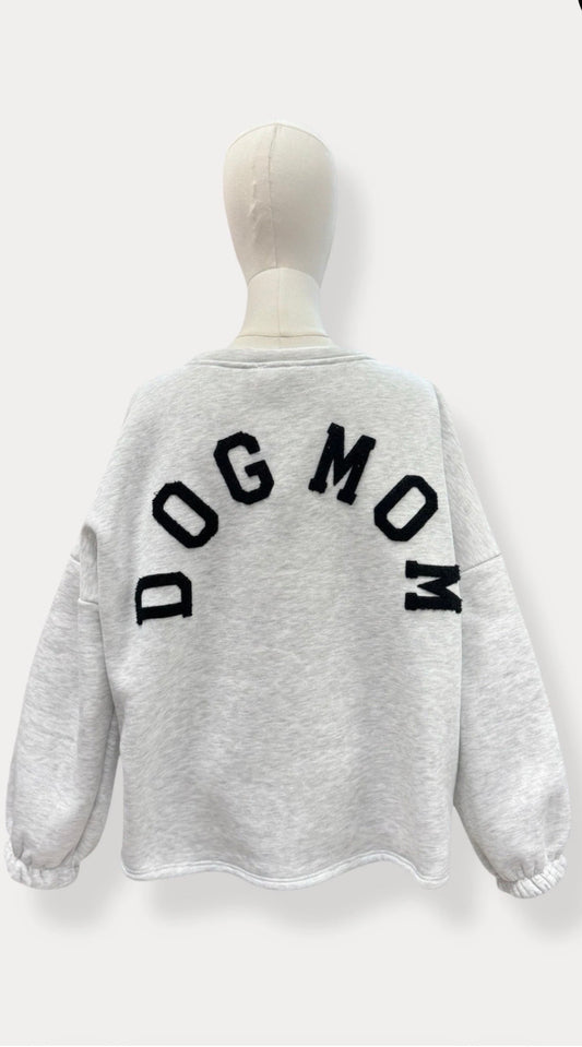 Sweater dogmom - zwarte letters