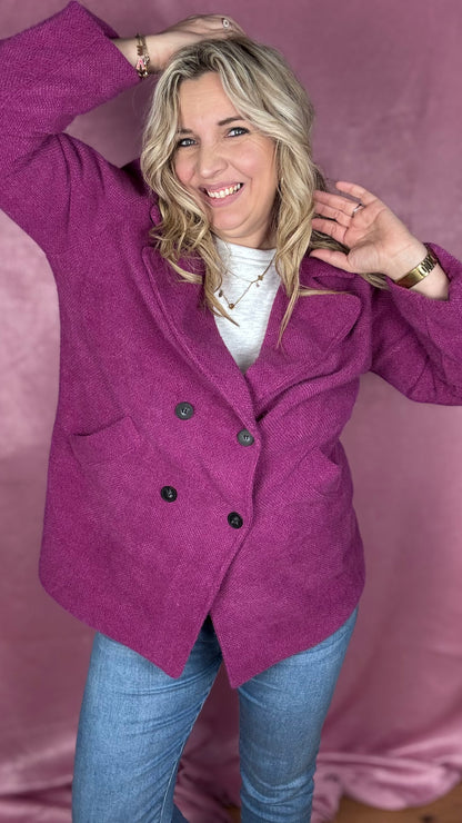 Fuchsia glow coat