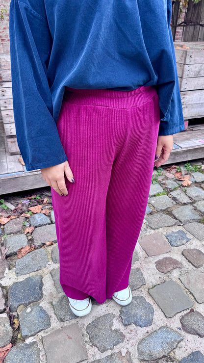 Cozy crush broek - Magenta