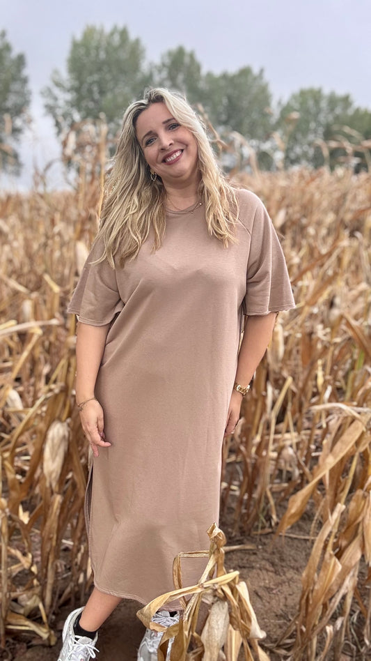 Harvey sweaterjurk TU2 - Mokka