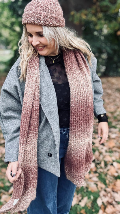 Mingle set (sjaal & muts) - Blush