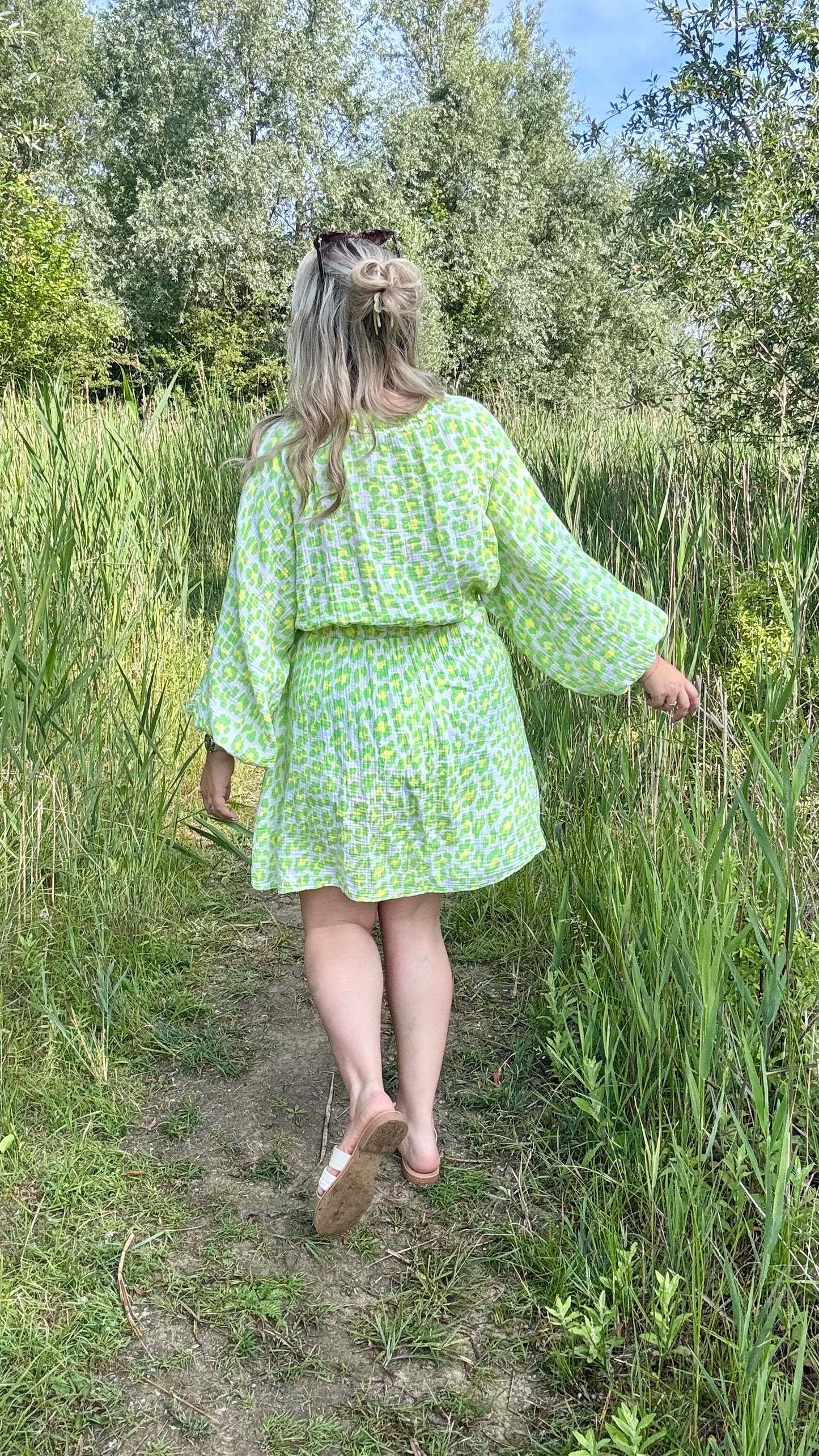 Pastel jungle shorty dress