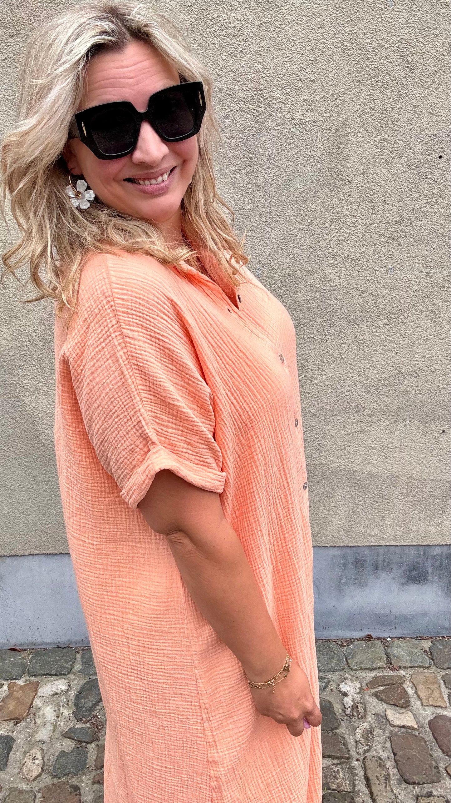 Justine jurk - Peach