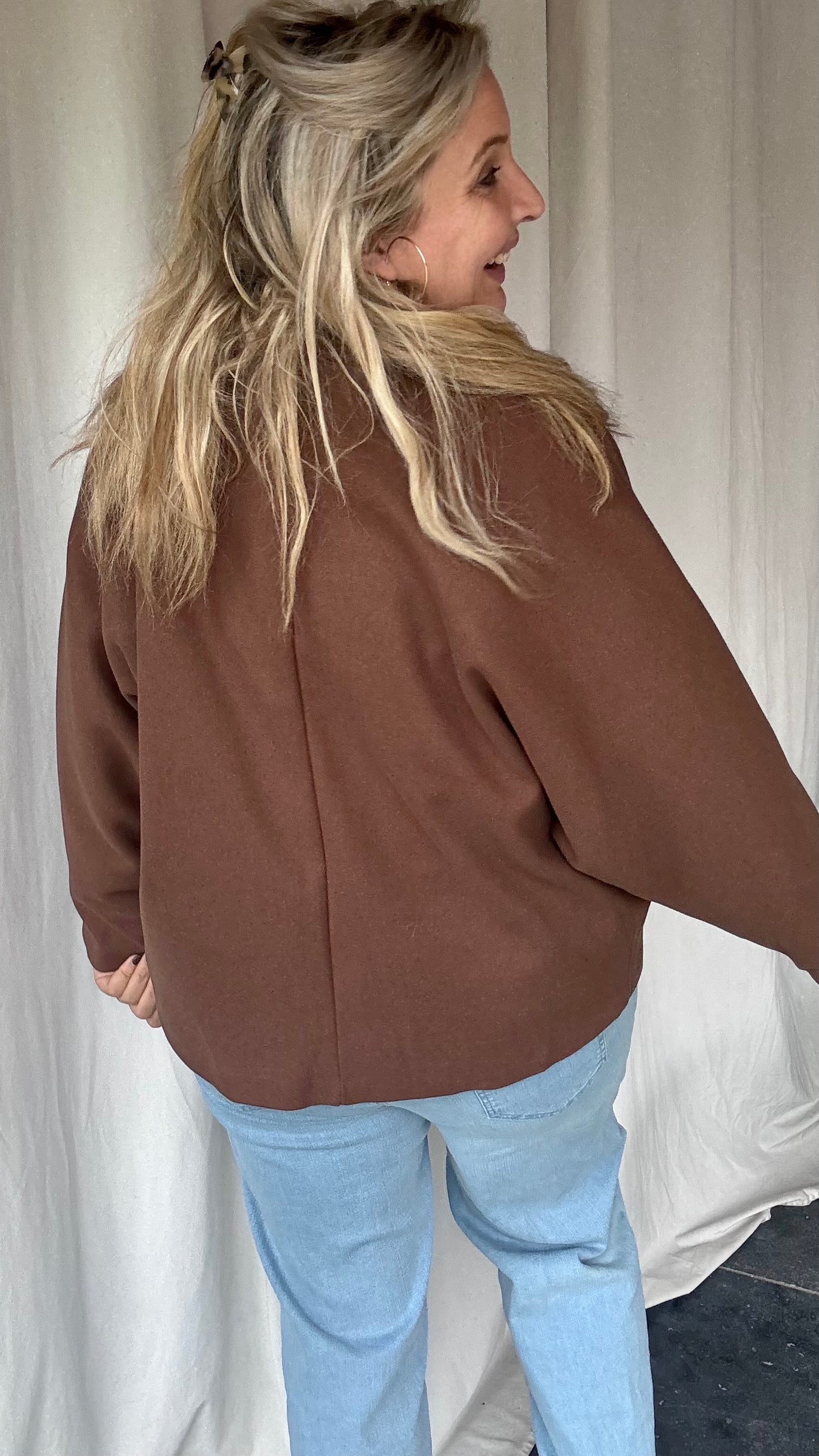 Vicky mantel - Bruin