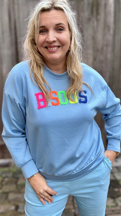 Bisous sweater - Blauw
