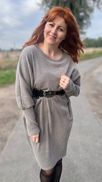 Lounge luxe jurk - Taupe