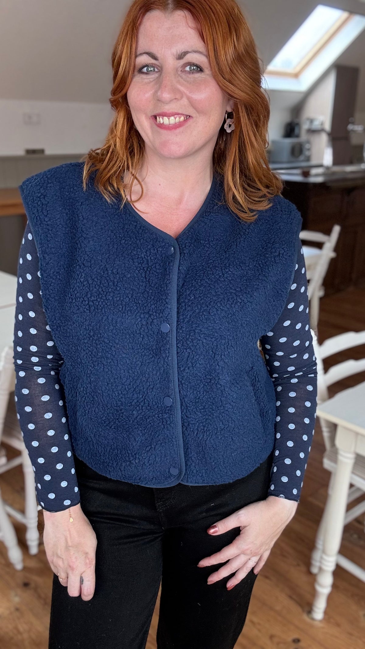 Teddy gilet - Donkerblauw