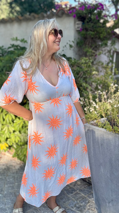 Golden hour dress wit