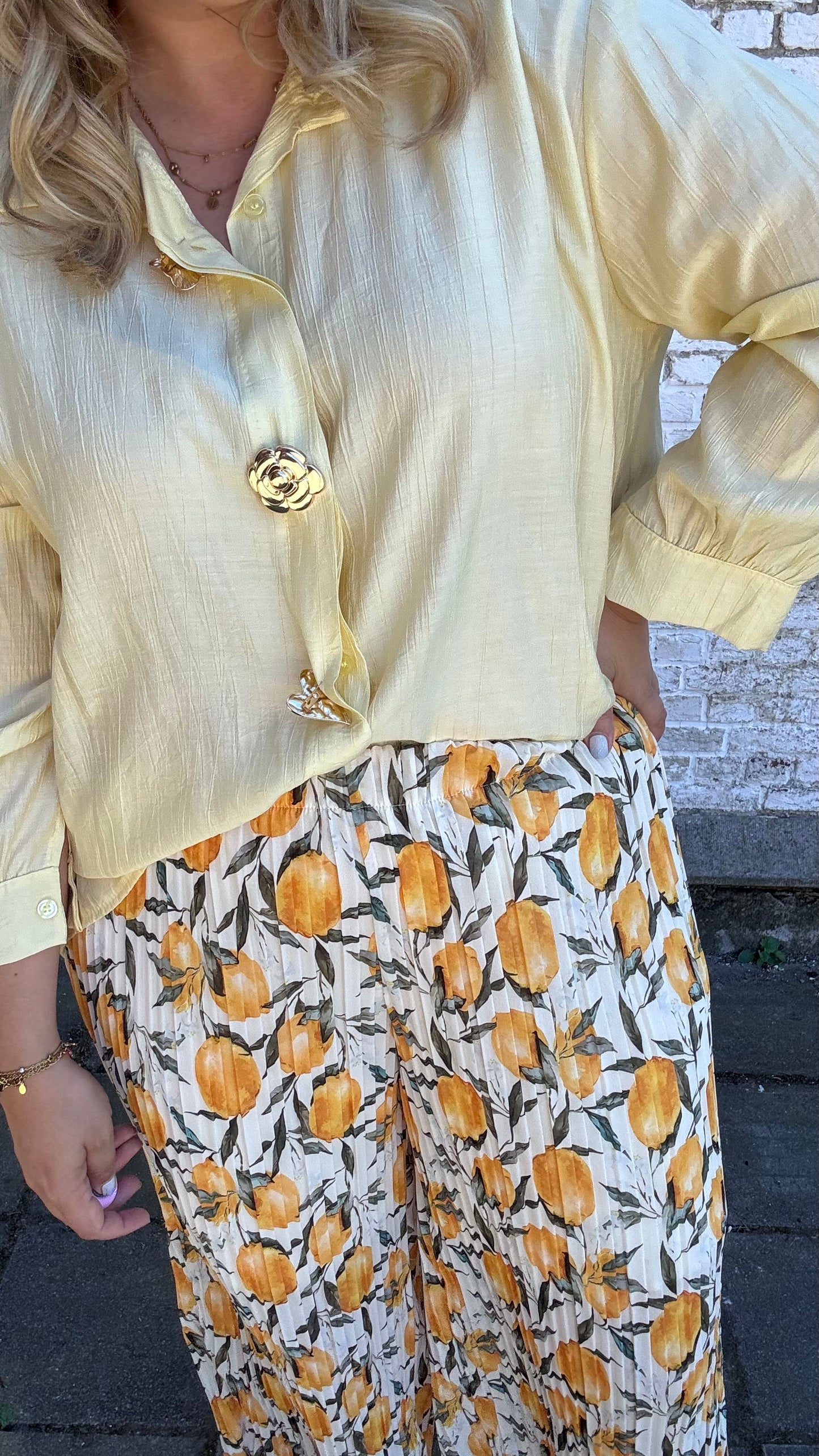 Lemon vibes broek