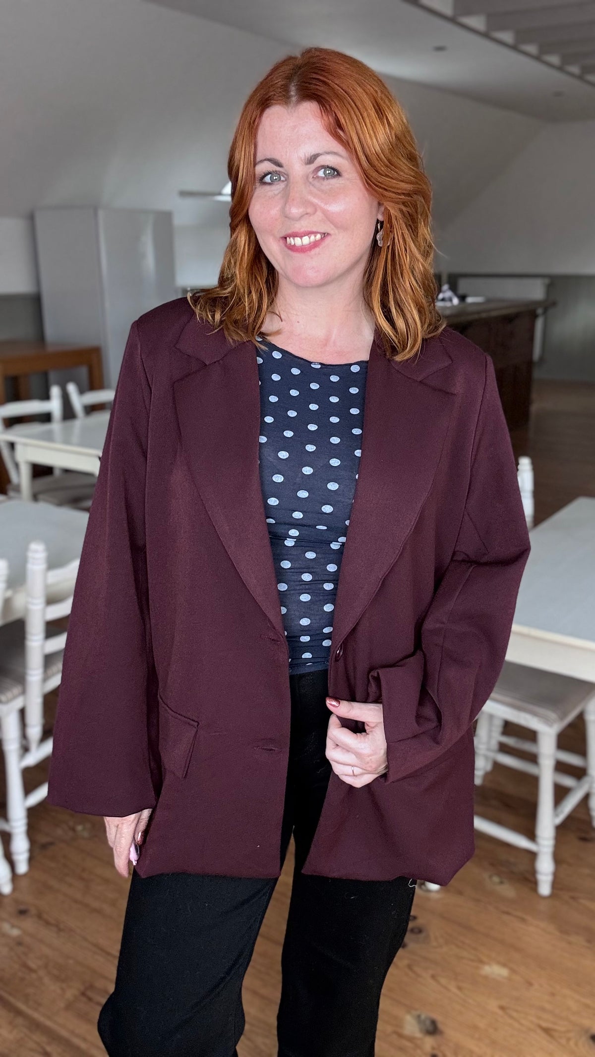 Freya blazer - Burgundy