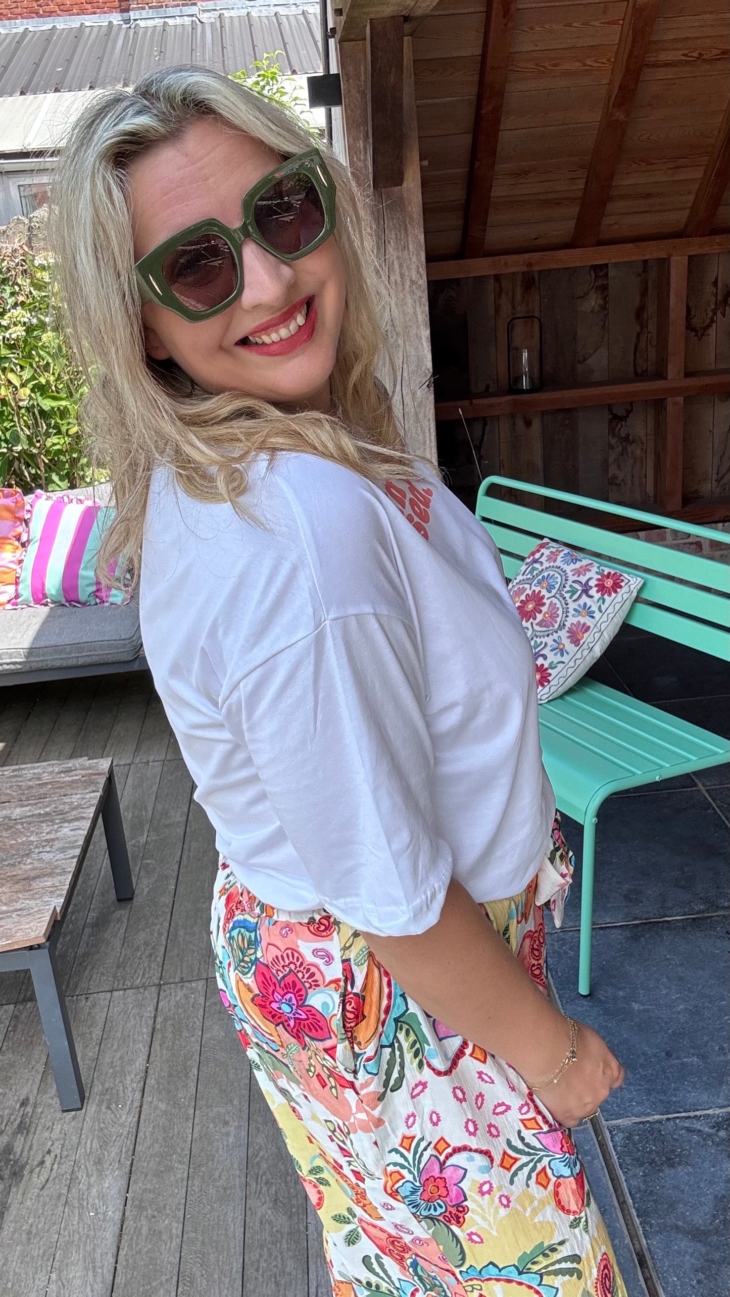 T-shirt sunkissed - Wit