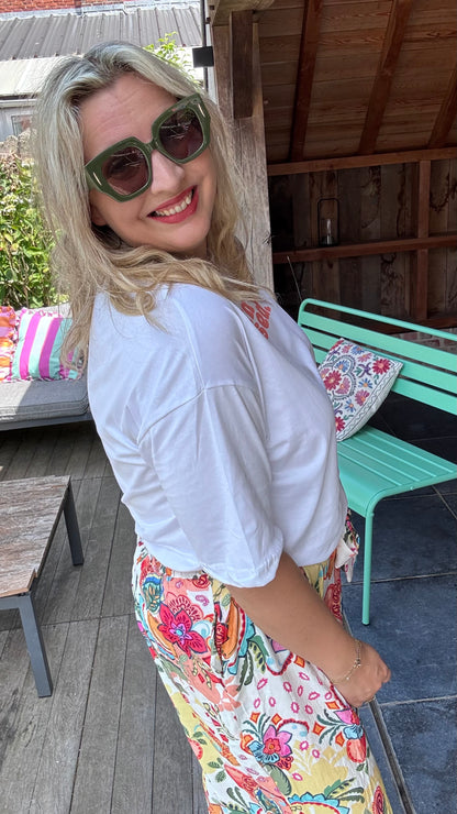 T-shirt sunkissed - Wit