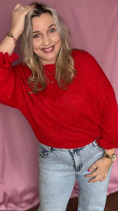 Red love trui