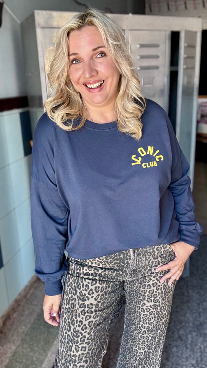 Iconic sweater curve - Navy