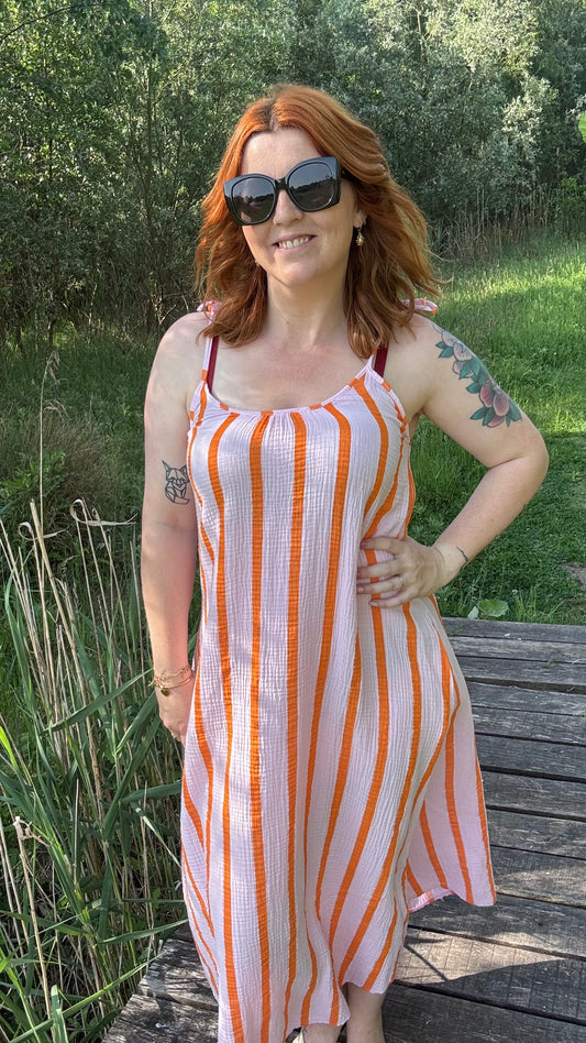 Enya dress - Roze/oranje