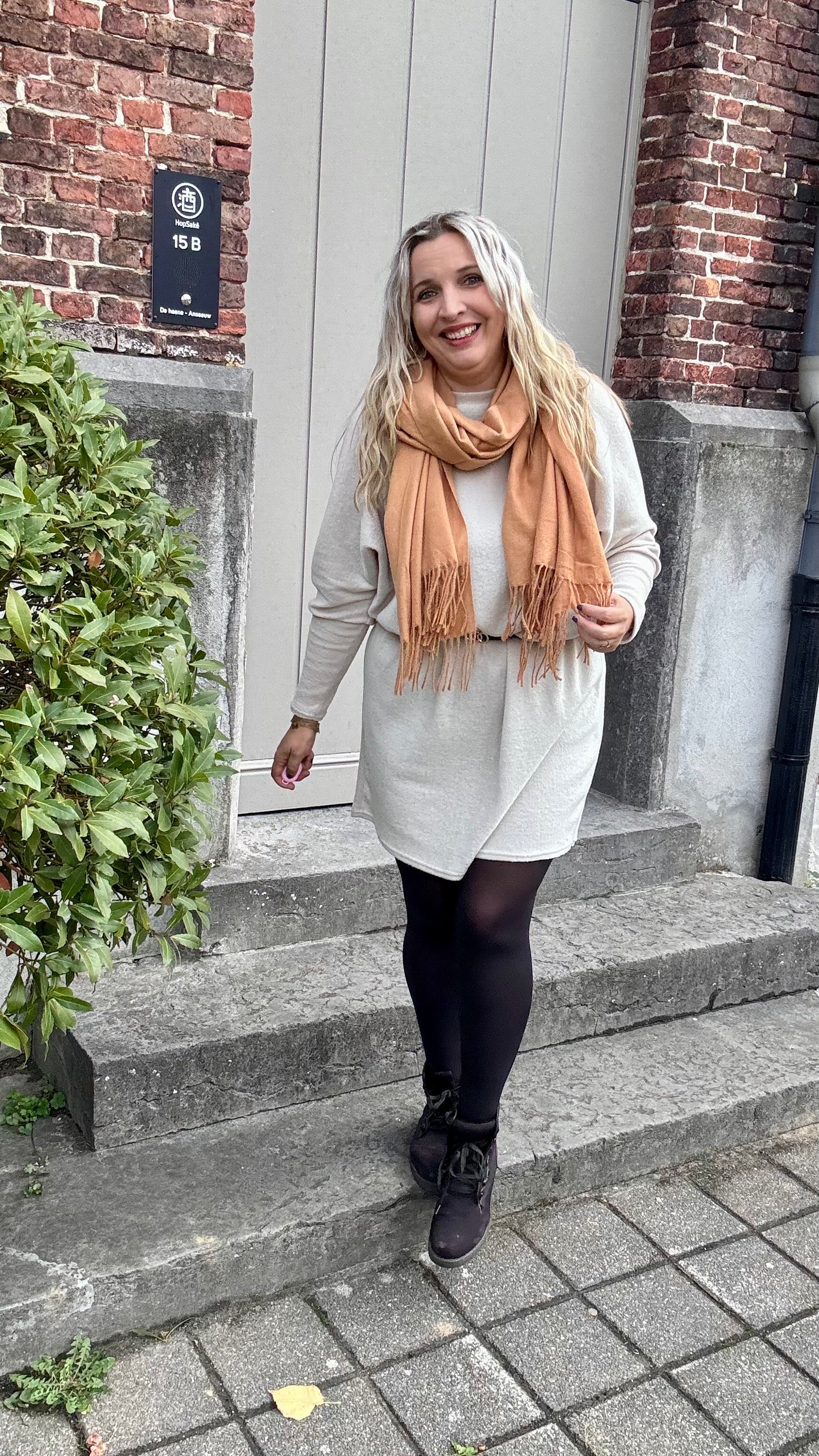 Cozy Tea sjaal - Lichtbruin