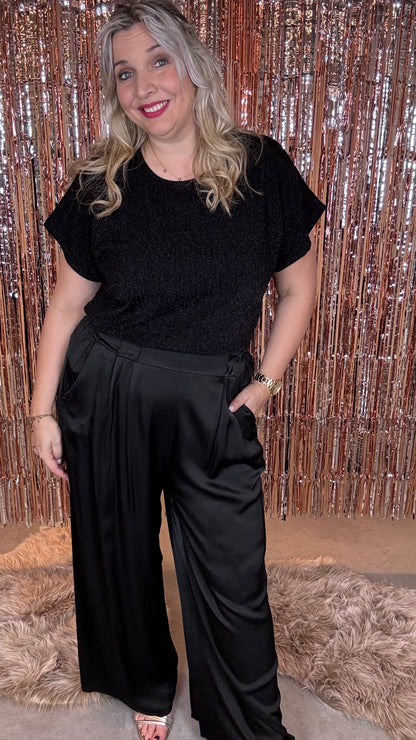 Glamour flow broek - Zwart