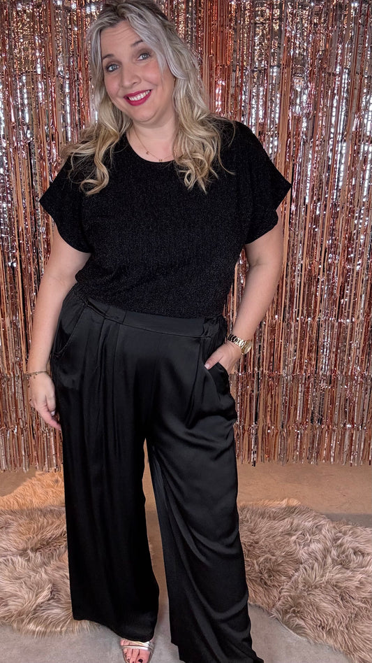 Glamour flow broek - Zwart