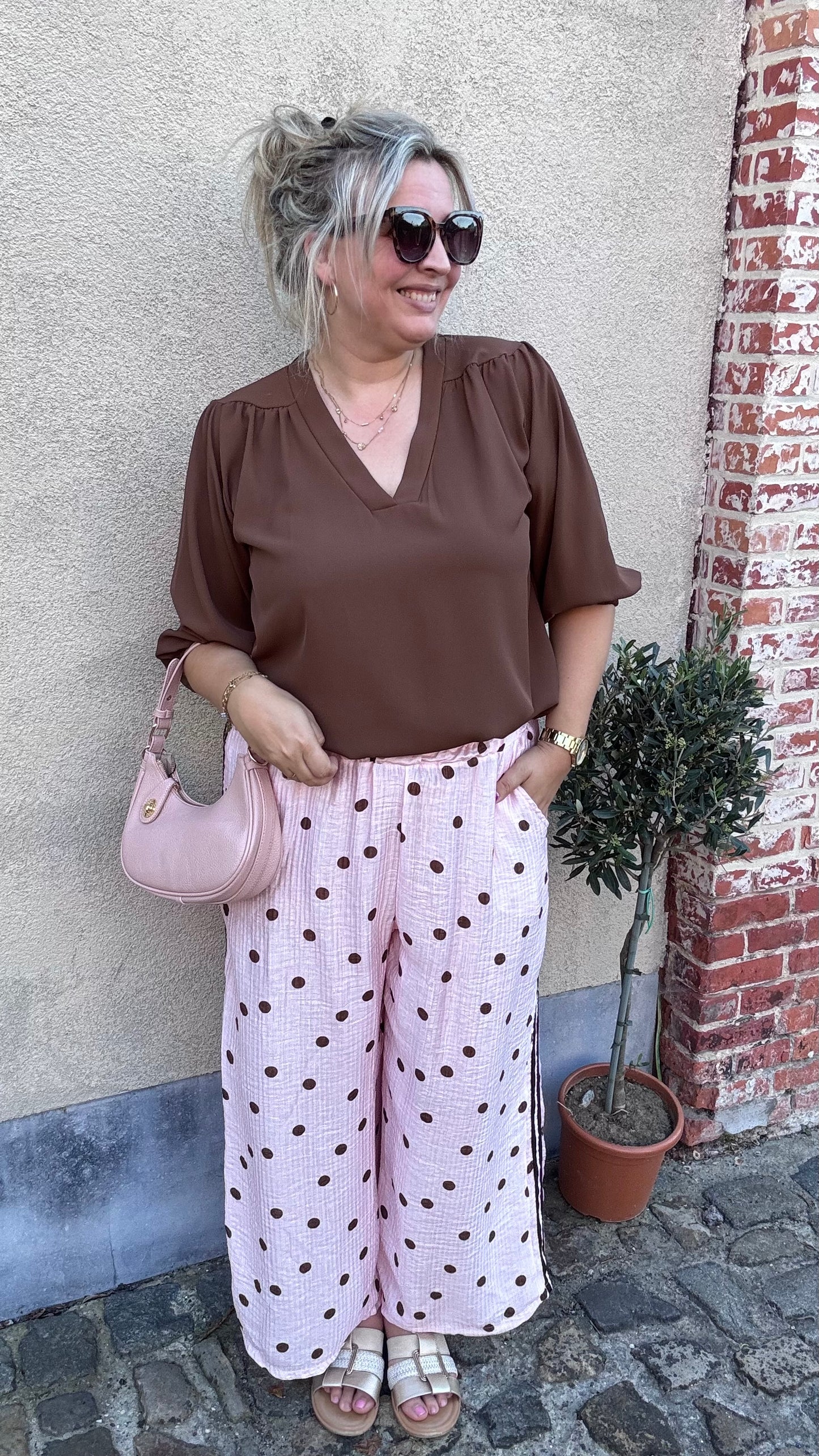 Dots broek - Roze