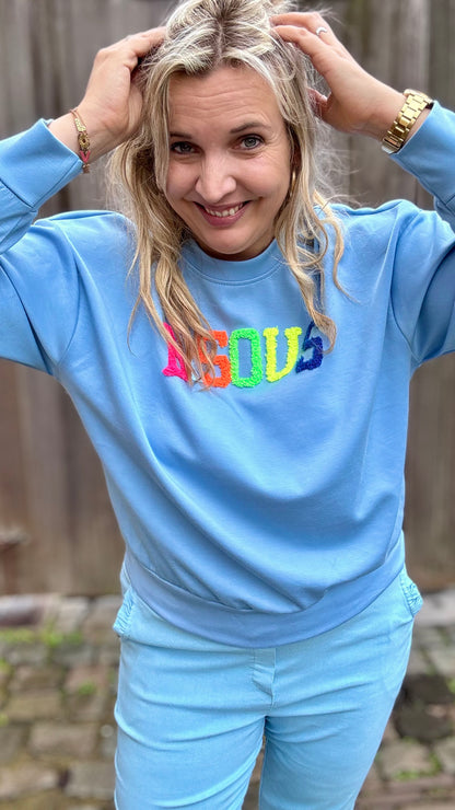 Bisous sweater - Blauw