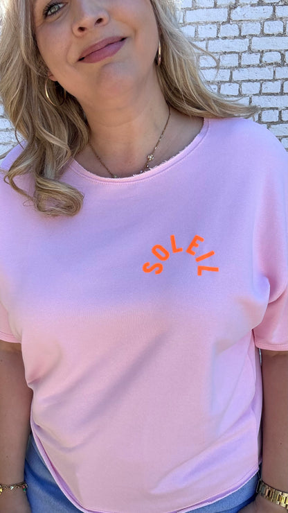 Soleil shirt leopard - Roze