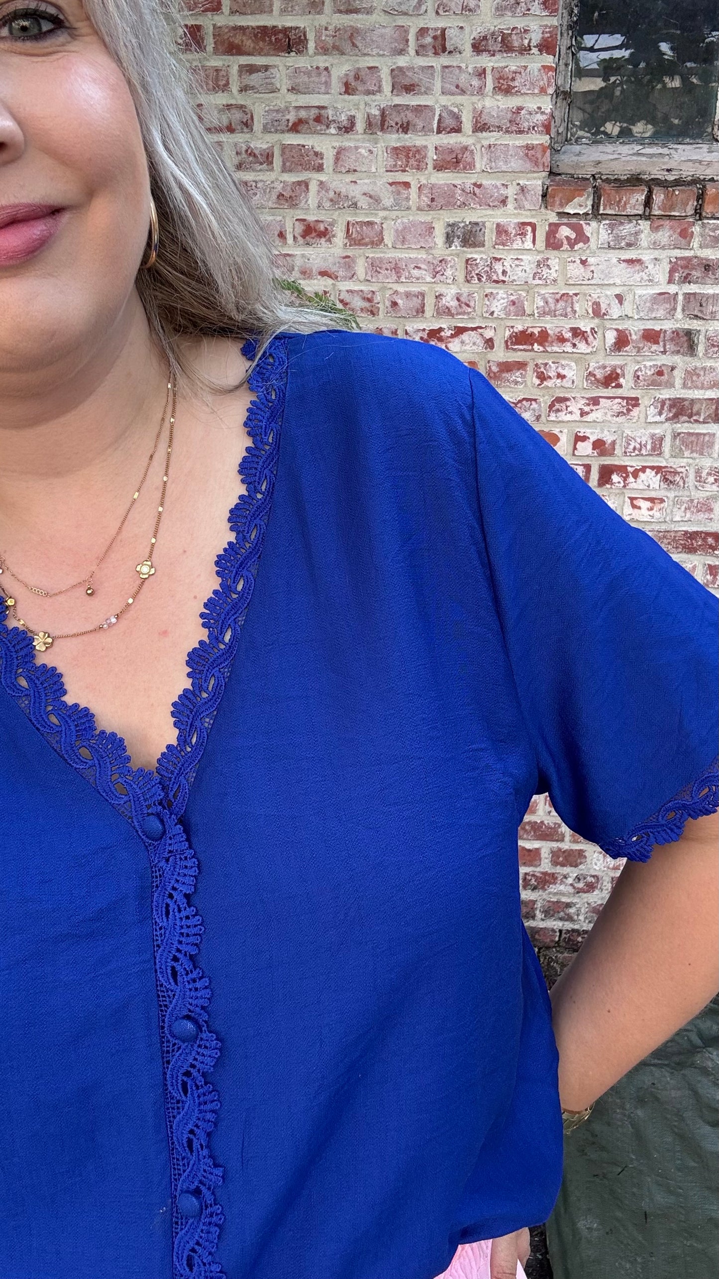 Monique blouse - Koningsblauw