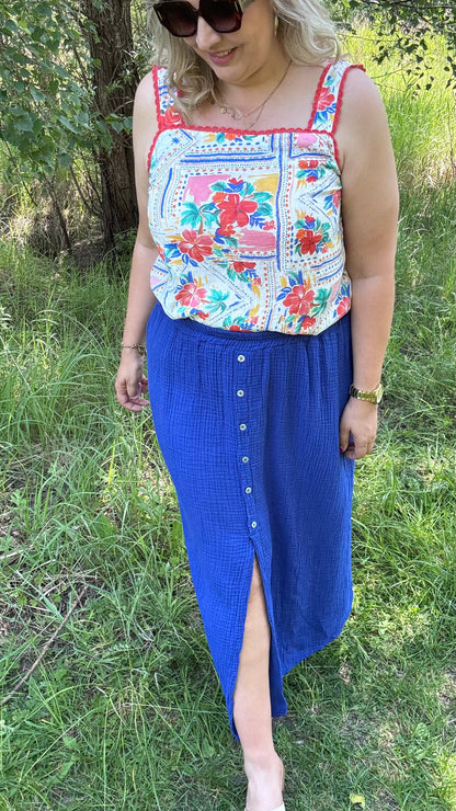 Ruth tetra rok - Blauw