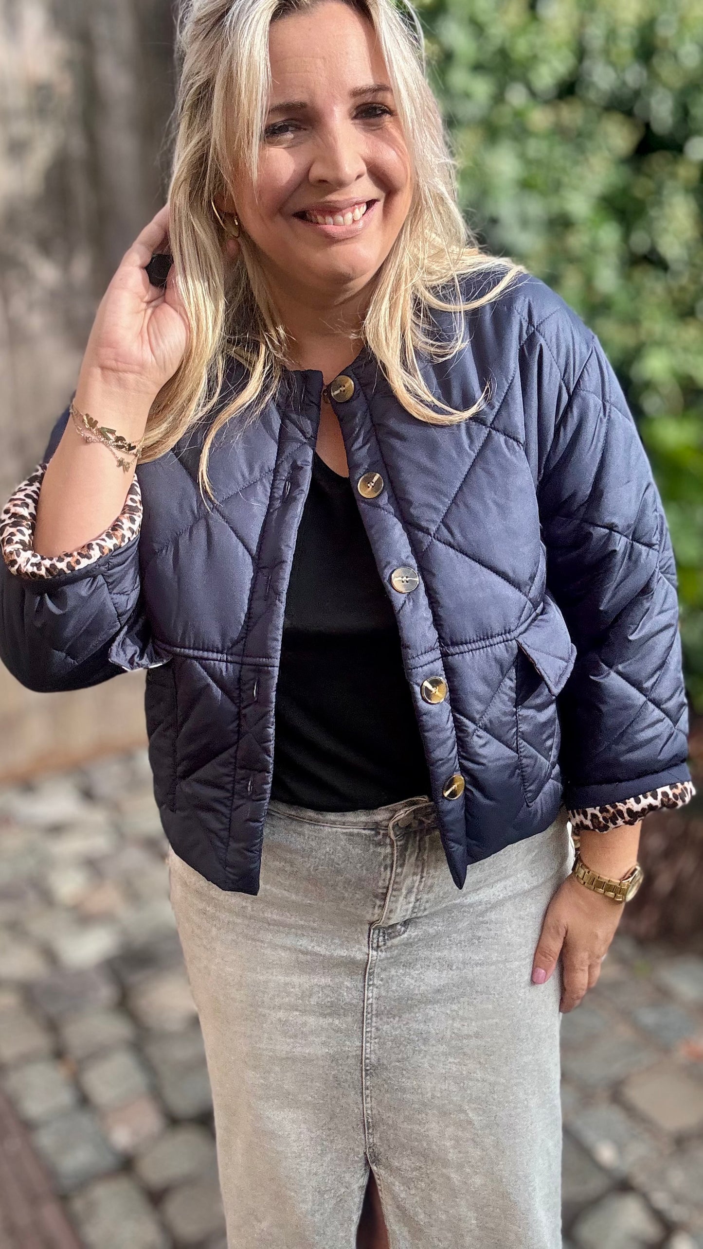 Urban leopard puffer - Donkerblauw