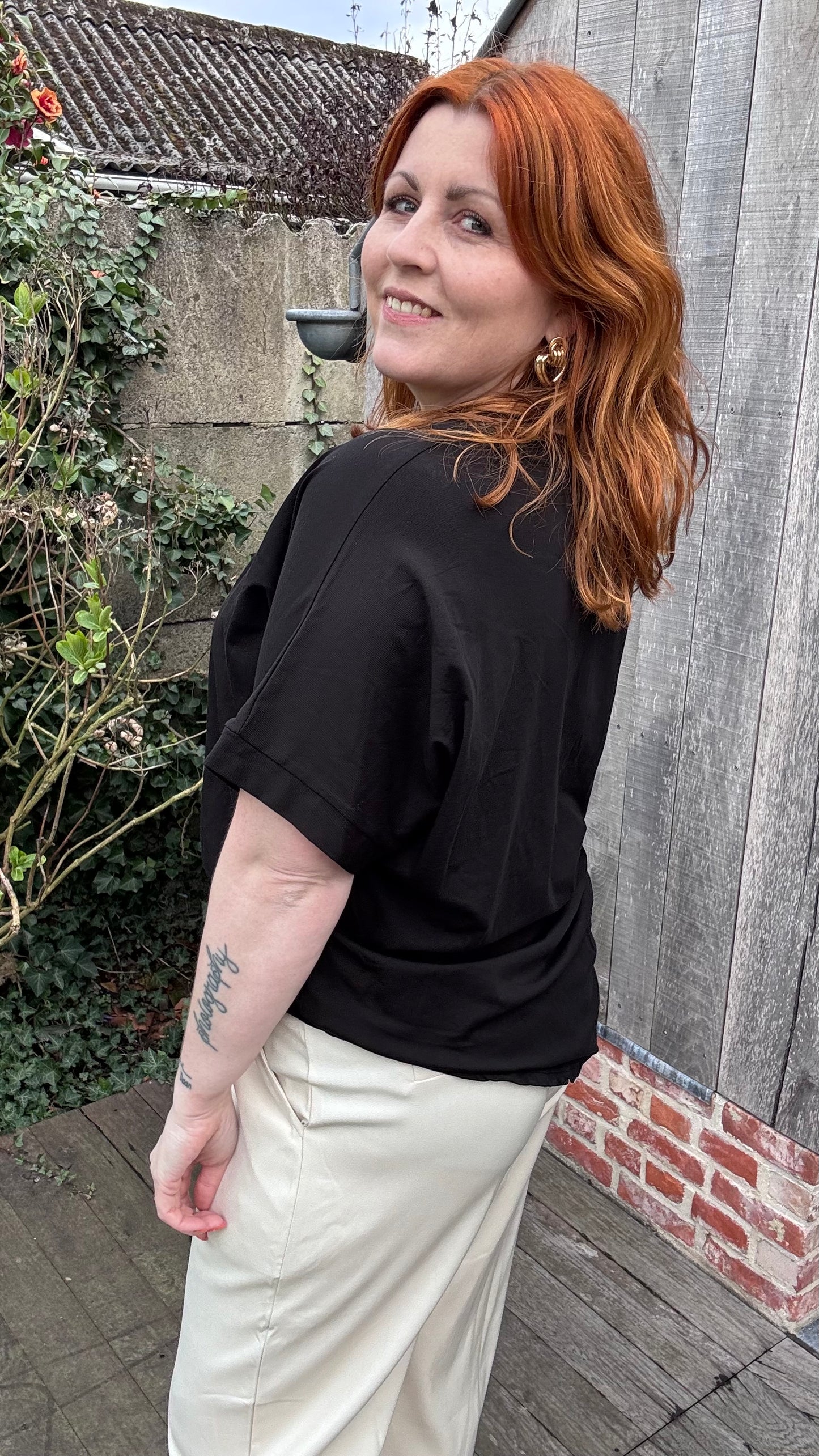 Loose Tina shirt - Zwart