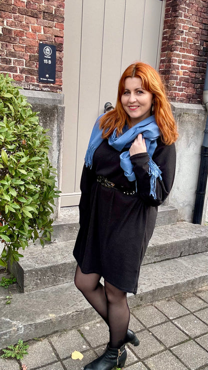 Cozy Tea sjaal - zachtblauw