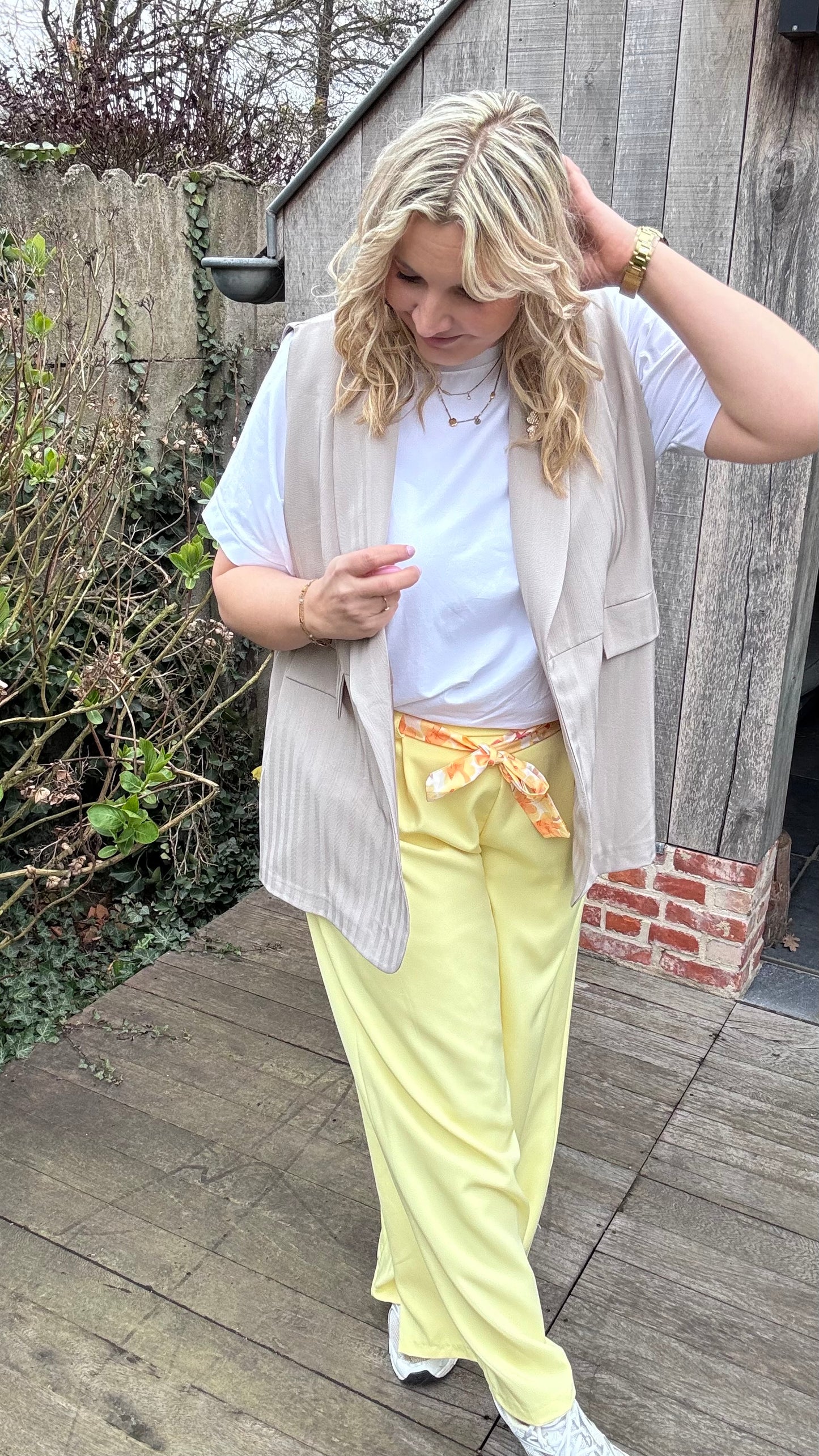 Mona broek - butteryellow
