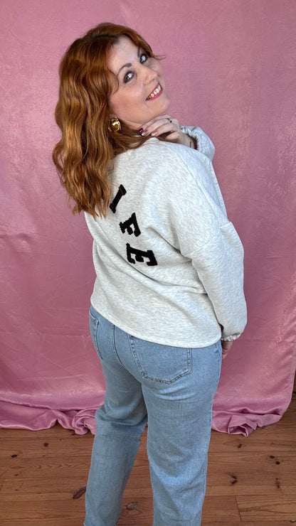 Momlife sweater - zwart