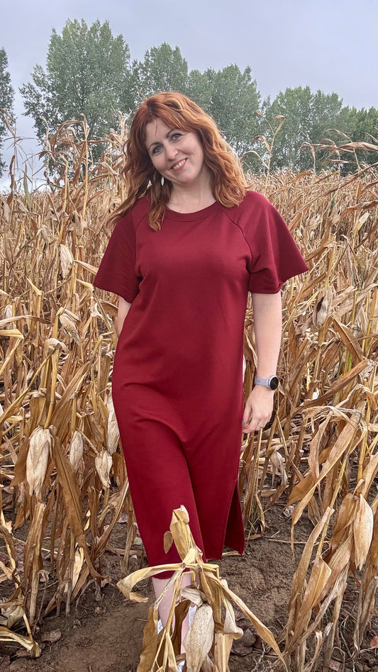 Harvey sweaterjurk TU1 - Burgundy