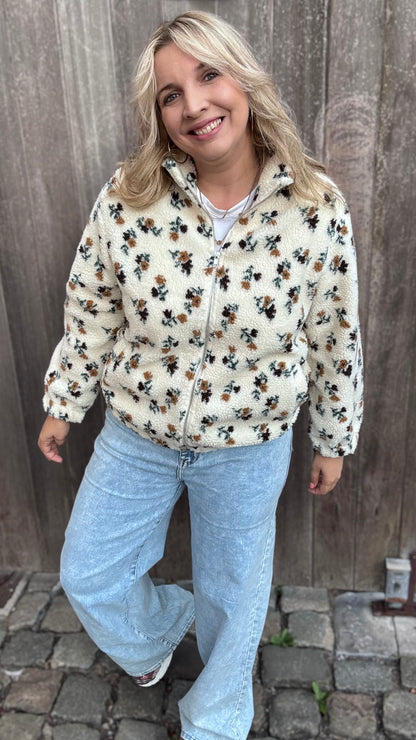 Teddy floral vest