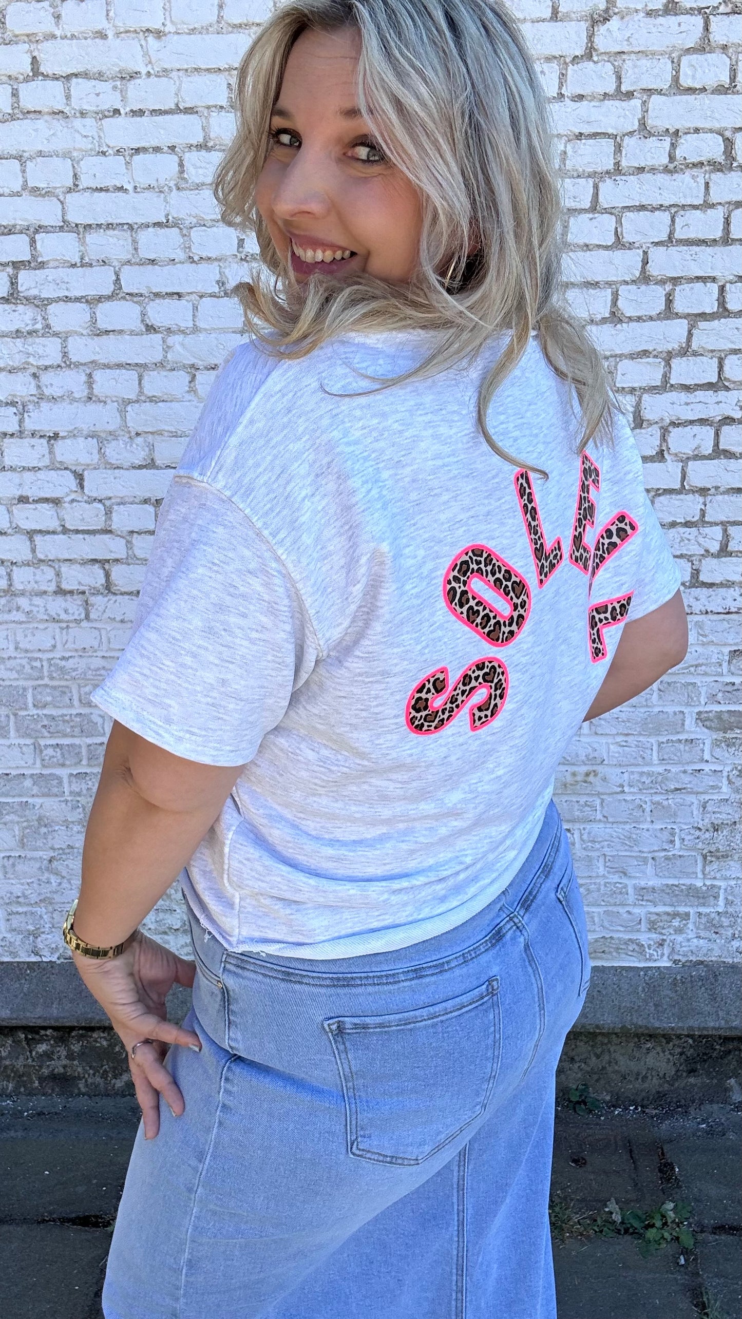 Soleil shirt leopard - Grijs