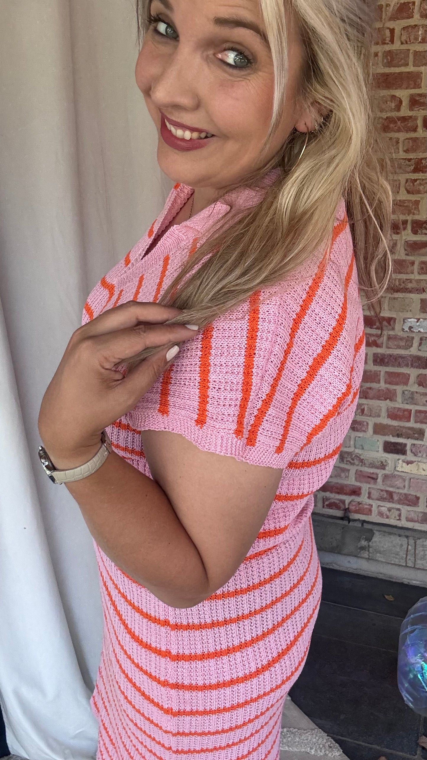 Coastal crochet roze