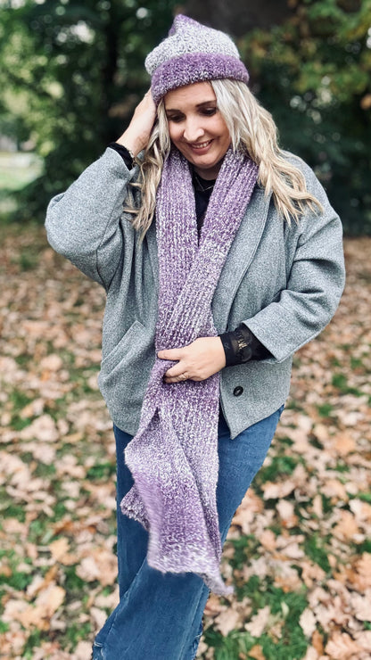 Mingle set (sjaal & muts) - Paars