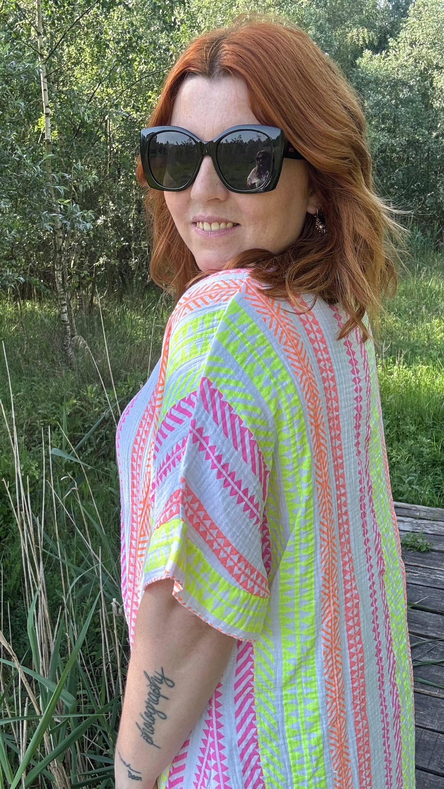Coastal tetra dress - Wit