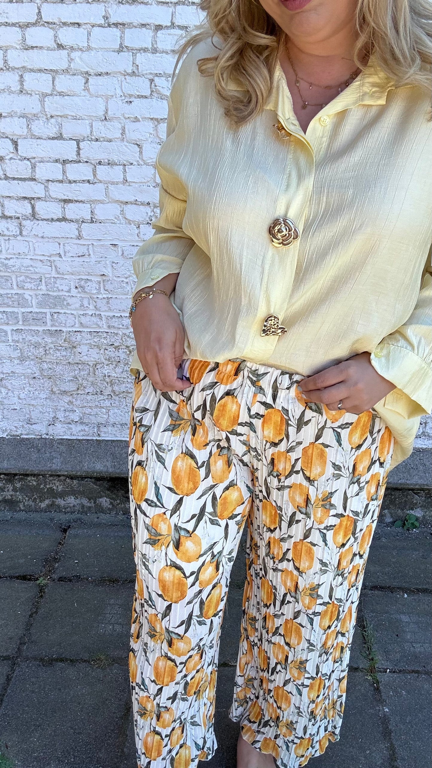 Lemon vibes broek