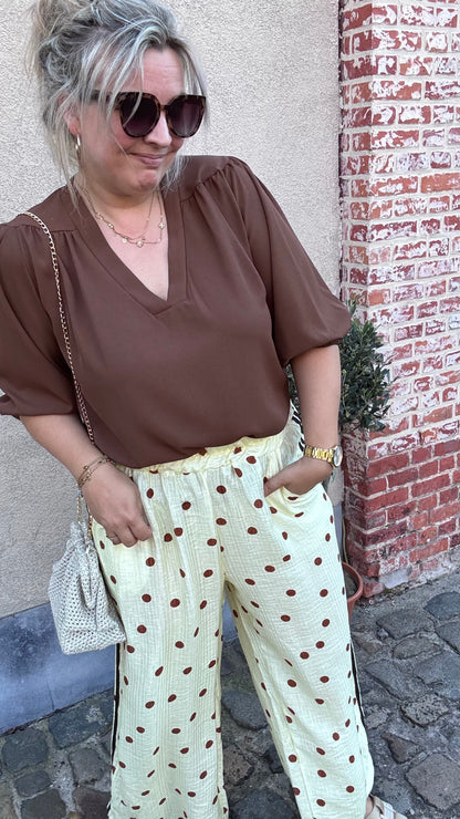 Dots broek - Geel