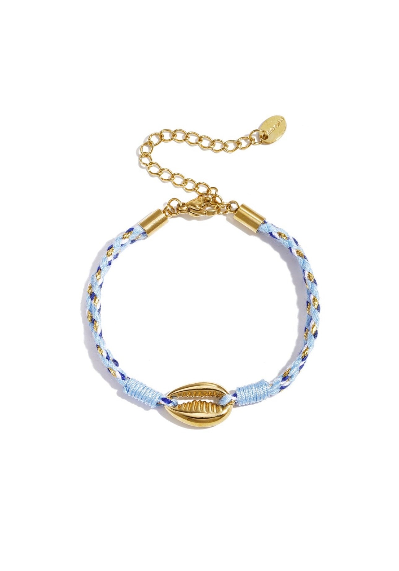 Touwbedel armband - Blue shell