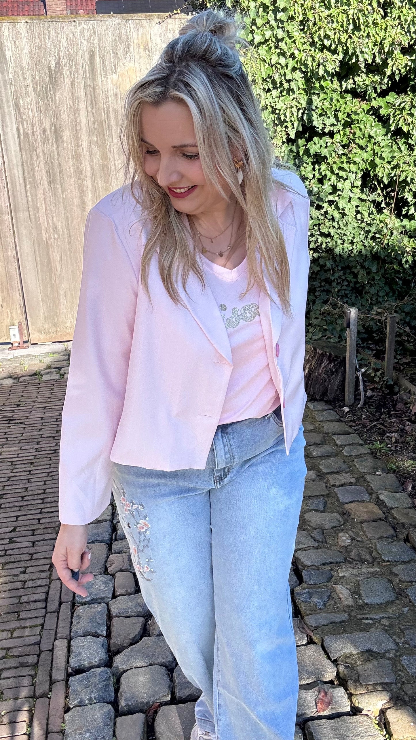Boss blazer - Lichtroze